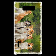 Coque LG Optimus L7 Groupe de 5 chiens Border Collie