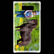 Coque LG Optimus L7 Petite fille avec son poney