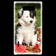 Coque LG Optimus L7 Adorable chiot Border collie