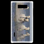 Coque LG Optimus L7 Chevaux de Camargue 1