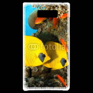 Coque LG Optimus L7 Poissons exotiques jaune 5
