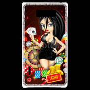 Coque LG Optimus L7 Lady au casino