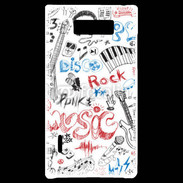 Coque LG Optimus L7 Eléments de musique en dessin