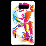 Coque LG Optimus L7 Basketteur coloré