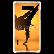 Coque LG Optimus L7 Silhouette de karatéka