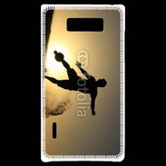 Coque LG Optimus L7 beach soccer couché du soleil