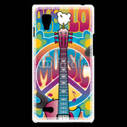 Coque LG Optimus L9 Peace love music 3