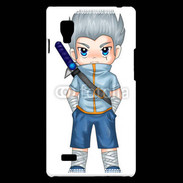 Coque LG Optimus L9 Chibi style illustration of a superhero 2