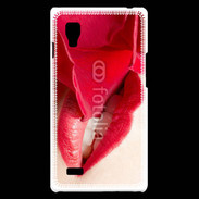 Coque LG Optimus L9 Rose et bouche