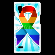 Coque LG Optimus L9 Rainbow Pride Ribbon