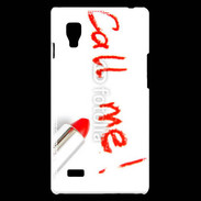 Coque LG Optimus L9 Call me en rouge à lèvres