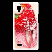 Coque LG Optimus L9 Fraise et bouche