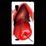 Coque LG Optimus L9 Cerise et bouche 2