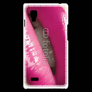 Coque LG Optimus L9 Lèvres roses
