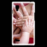 Coque LG Optimus L9 Famille main dans la main