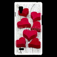 Coque LG Optimus L9 Coeur en bois