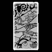 Coque LG Optimus L9 Tissus glamour noir et blanc