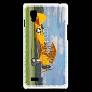 Coque LG Optimus L9 Avio Biplan jaune