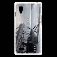 Coque LG Optimus L9 Hydravion noir et blanc