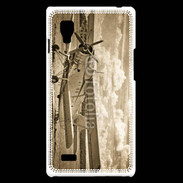 Coque LG Optimus L9 Vieux biplans en noir et blanc