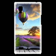 Coque LG Optimus L9 Montgolfière et lavande 