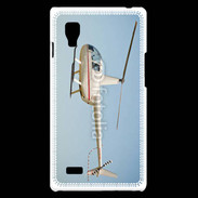 Coque LG Optimus L9 Hélicoptère R44 blanc