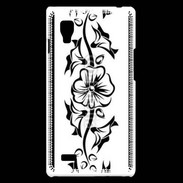 Coque LG Optimus L9 Tatouage de fleurs 5