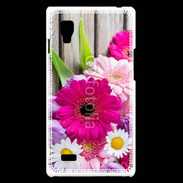 Coque LG Optimus L9 Bouquet de fleur sur bois