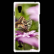 Coque LG Optimus L9 Fleur et papillon