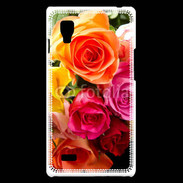 Coque LG Optimus L9 Bouquet de roses multicouleurs