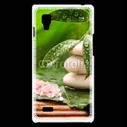 Coque LG Optimus L9 Galet et feuilles mouillées