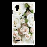 Coque LG Optimus L9 Rose blanche et rose 5
