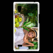 Coque LG Optimus L9 Petite fille avec panier de pommes