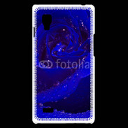 Coque LG Optimus L9 Fleur rose bleue