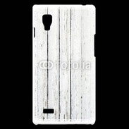 Coque LG Optimus L9 Aspect bois blanc vieilli