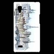 Coque LG Optimus L9 Vintage Paris en dessin 2