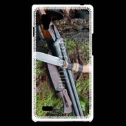 Coque LG Optimus L9 Fusil de chasse et couteau 2