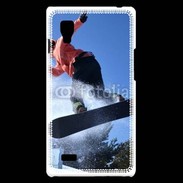 Coque LG Optimus L9 Saut en Snowboard