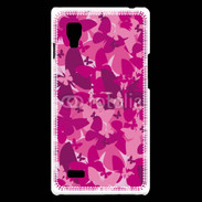 Coque LG Optimus L9 Papillon rose