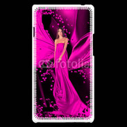 Coque LG Optimus L9 Mode robe longue fushia