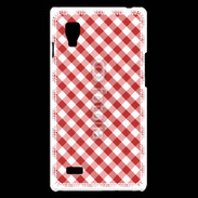 Coque LG Optimus L9 Vichy rouge et blanc 2