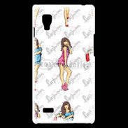Coque LG Optimus L9 Illustration fashion girl 2