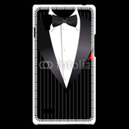 Coque LG Optimus L9 Illustration smoking noir rayé