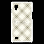 Coque LG Optimus L9 Effet écossais beige clair