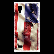 Coque LG Optimus L9 Drapeau USA avec arme