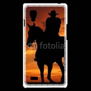 Coque LG Optimus L9 Silhouette de cowboy