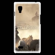 Coque LG Optimus L9 Cowboys et chevaux