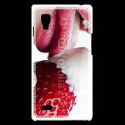 Coque LG Optimus L9 Fraise et bouche 2