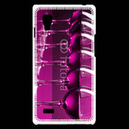 Coque LG Optimus L9 Verre de vin sur fond rose