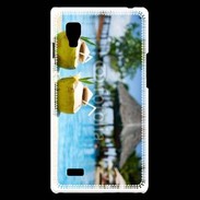 Coque LG Optimus L9 Pina colada au bord de la piscine